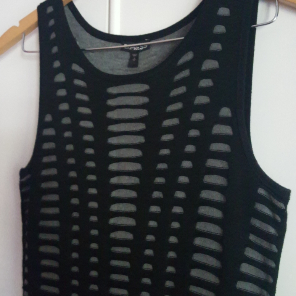 Express, Black / Gray, Soft Tank Dress - Picture 4 of 7